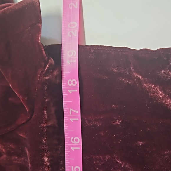 New Madewell choker top burgundy crushed velvet women's size small - Picture 7 of 14